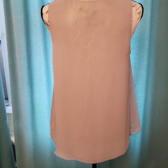 Gorgeous NWOT dusty beige sheer top size M - Picture 2 of 5